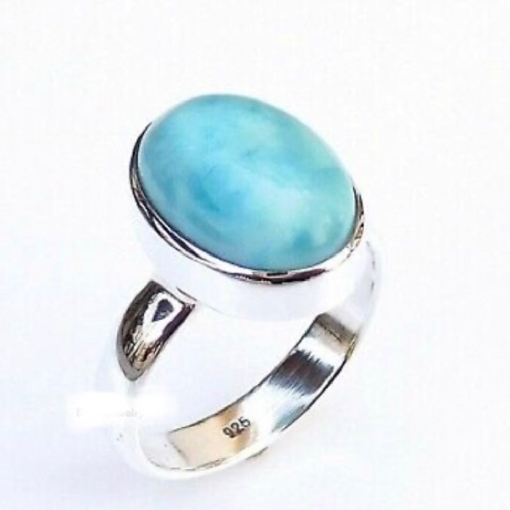Larimar sliver ring